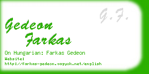 gedeon farkas business card